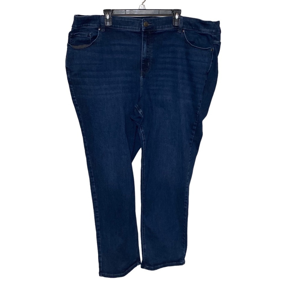 Lane Bryant dark wash‎ ladies denim jeans flex magic waistband curvy size 28